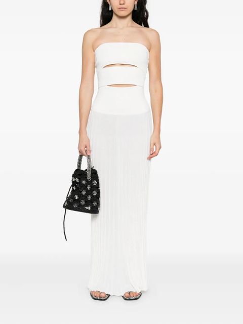 Christopher Esber pleated strapless dress - White - zdjęcie produktu nr 2
