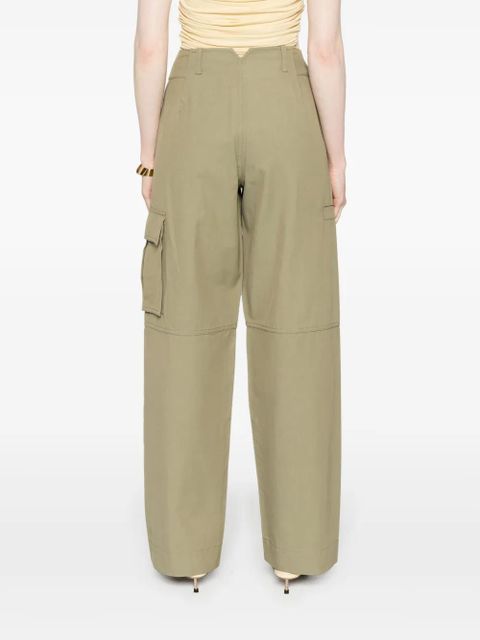 Cult Gaia seam twill tapered trousers - Green