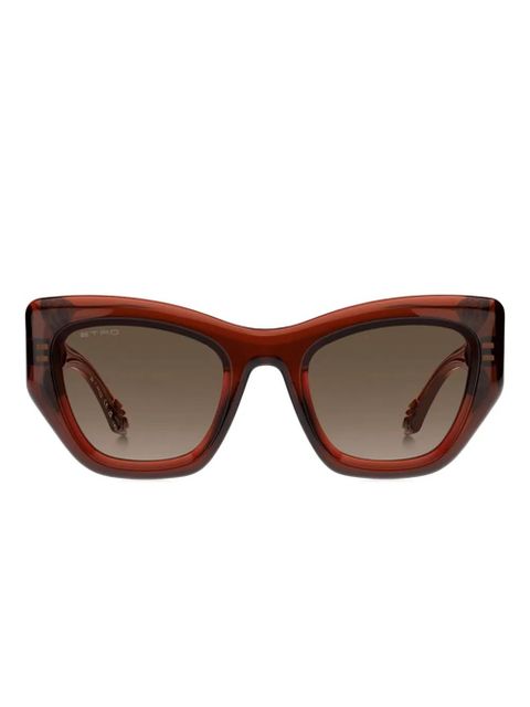 ETRO paisley-embellished cat-eye sunglasses - Red - zdjęcie produktu nr 1