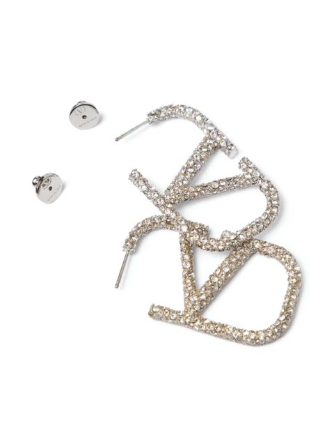 Valentino Garavani VLogo Signature crystal earrings - Silver