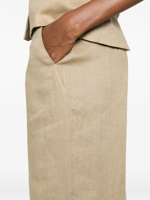 Max Mara Msttapioca zip-up palazzo pants - Neutrals