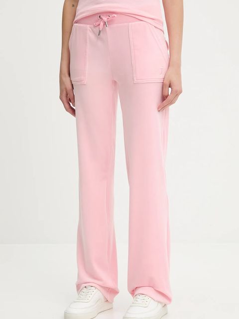 Juicy Couture spodnie dresowe DEL RAY POCKETED PANT damskie kolor różowy gładkie JCAP180 - zdjęcie produktu nr 1
