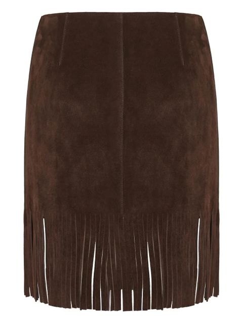 ETRO fringe suede skirt - Brown - zdjęcie produktu nr 2