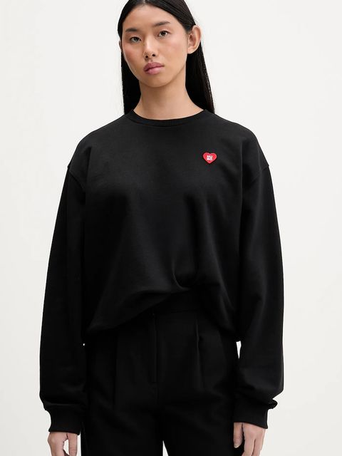 HUGO bluza bawełniana damska kolor czarny gładka 50555808 - zdjęcie produktu nr 1