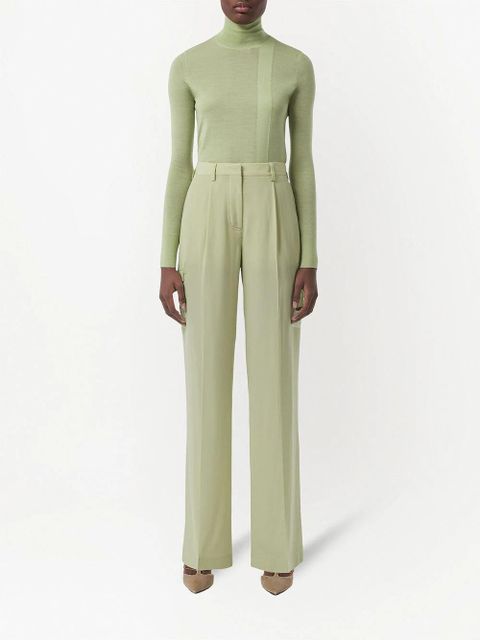 Burberry monogram-embroidered jumper - Green - zdjęcie produktu nr 2