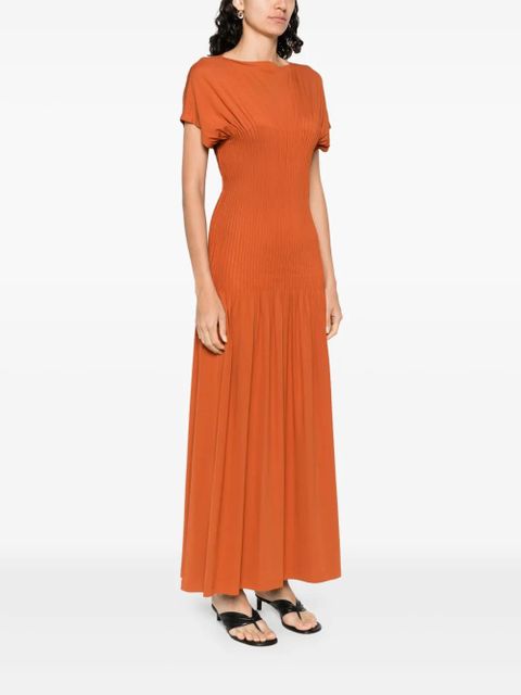 TOTEME knife-pleated maxi dress - Brown