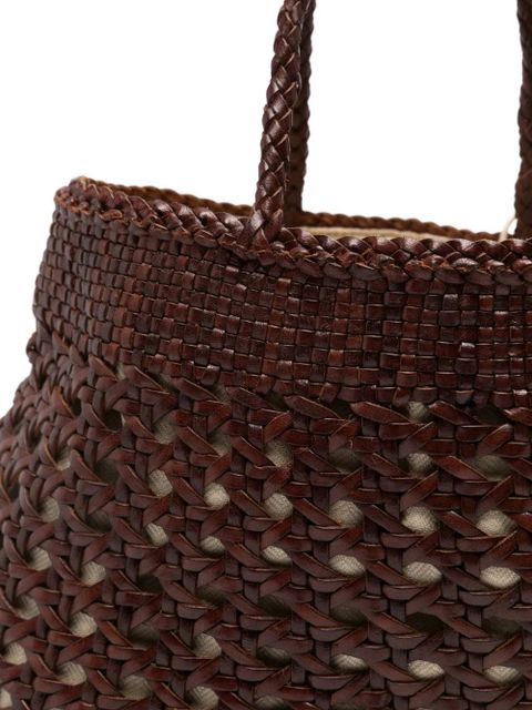 DRAGON DIFFUSION Santa Cano woven braided tote bag - Brown