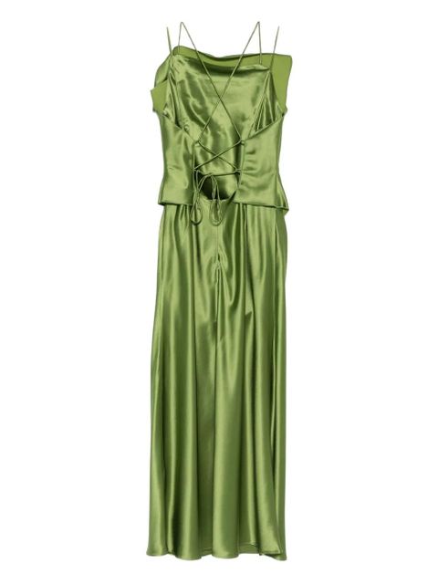 Acler Styal draped midi dress - Green - zdjęcie produktu nr 2