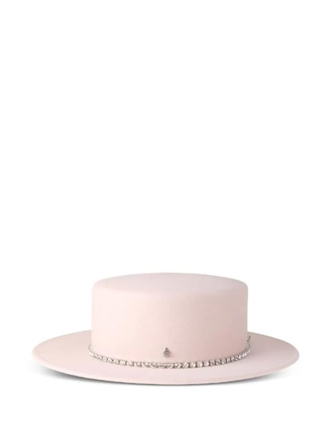 Maison Michel crystal-embellished hat - Pink - zdjęcie produktu nr 1