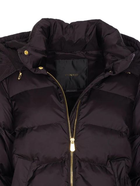 PINKO padded removable-hood coat - Grey