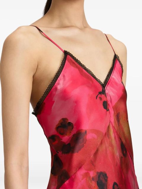 Victoria Beckham floral-print maxi dress - Pink