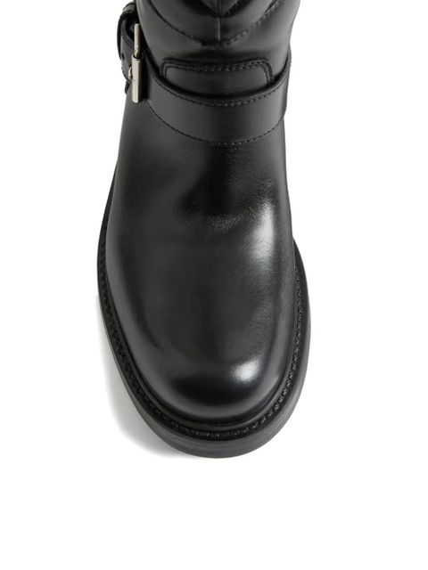 Valentino Garavani 40mm Rayons chevron leather biker boots - Black