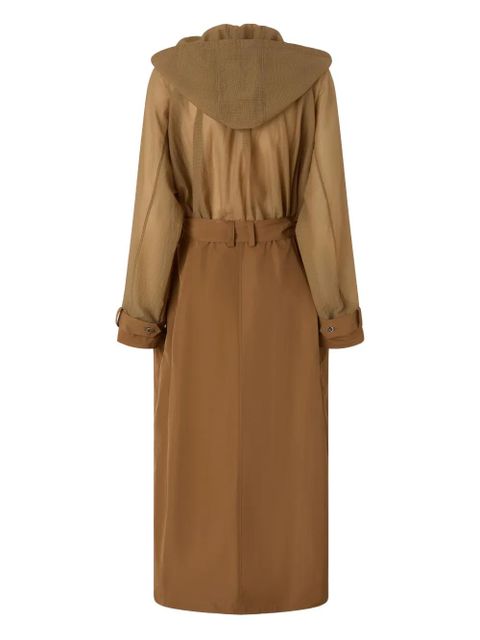 PINKO hooded belted coat - Brown - zdjęcie produktu nr 2