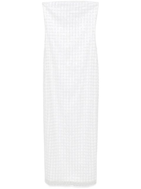 ROTATE BIRGER CHRISTENSEN sequin-embellished midi dress - White - zdjęcie produktu nr 1