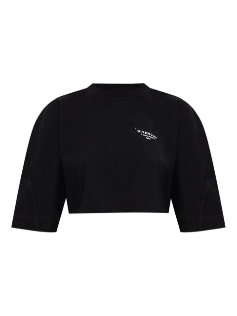 Givenchy logo-print cropped top - Black - zdjęcie produktu nr 1