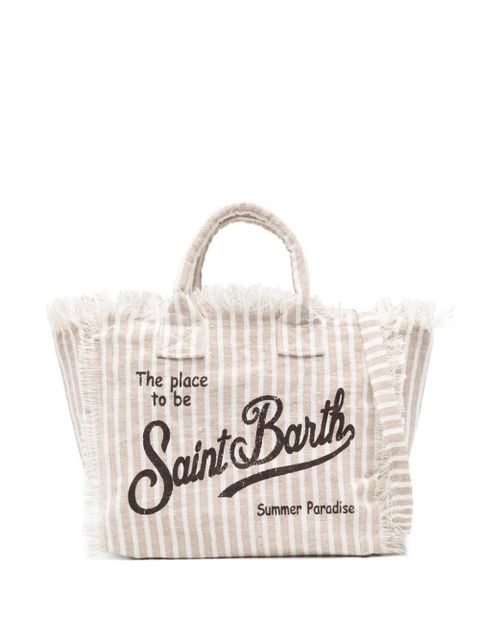 MC2 Saint Barth Colette stripes fringed tote bag - Neutrals - zdjęcie produktu nr 1