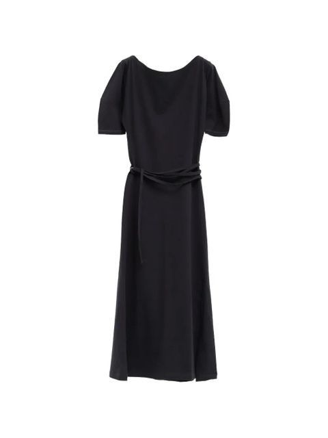 LEMAIRE off-shoulder tie-waist midi dress - Black - zdjęcie produktu nr 1