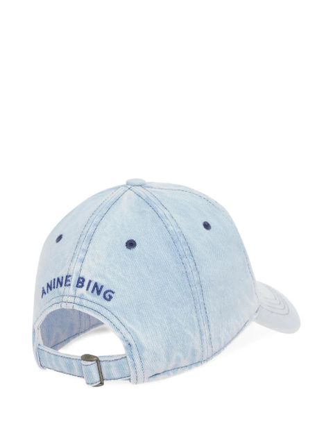 ANINE BING Jeremy logo-embroidered baseball cap hat - Blue - zdjęcie produktu nr 2