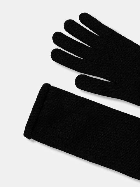 Answear.LAB rękawiczki z dodatkiem wełny damskie kolor czarny
