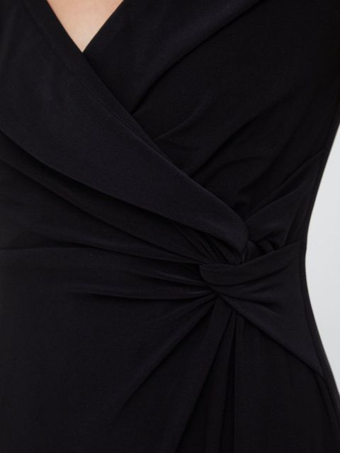 Lauren Ralph Lauren sukienka 253863940001 kolor czarny maxi rozkloszowana