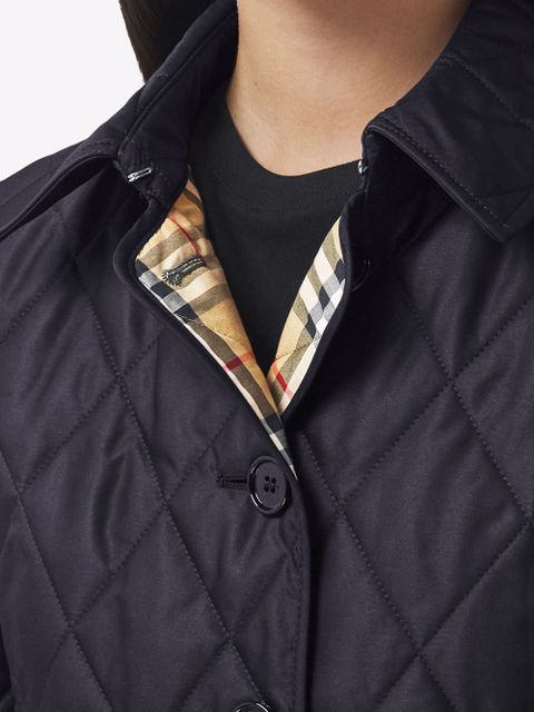 Burberry diamond-quilted thermoregulated jacket - Blue