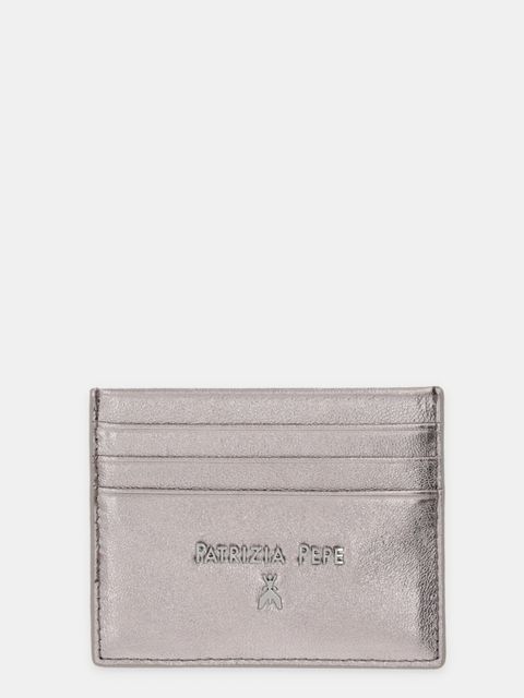 Patrizia Pepe etui na karty skórzane kolor szary CQ7001 L001 - zdjęcie produktu nr 1
