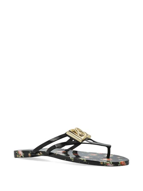 Dolce & Gabbana logo-detail flip-flops - Black - zdjęcie produktu nr 2