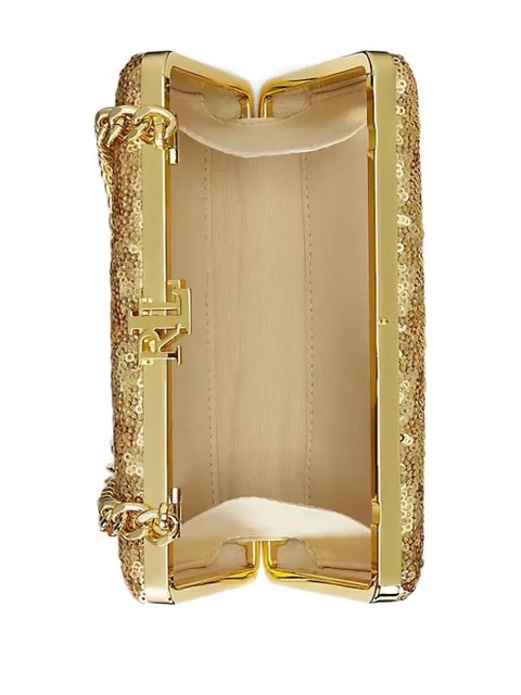 Lauren Ralph Lauren sequin chain-strap mini bag - Gold - zdjęcie produktu nr 2