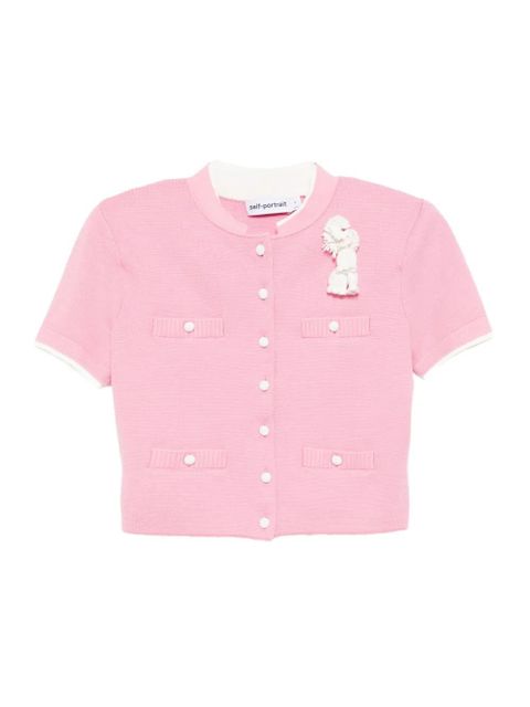 Self-Portrait crochet-flower knitted top - Pink - zdjęcie produktu nr 1
