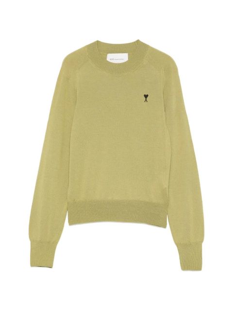 AMI Paris appliqué sweater - Green - zdjęcie produktu nr 1