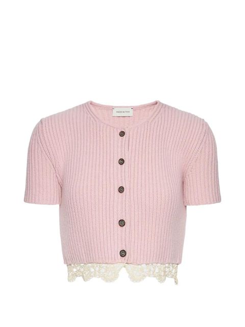 Magda Butrym lace-trim button cardigan - Pink - zdjęcie produktu nr 1
