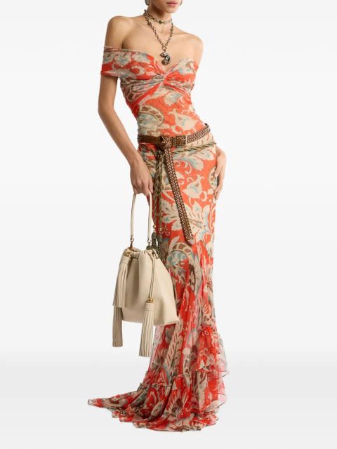 ETRO floral-print maxi dress - Red - zdjęcie produktu nr 2