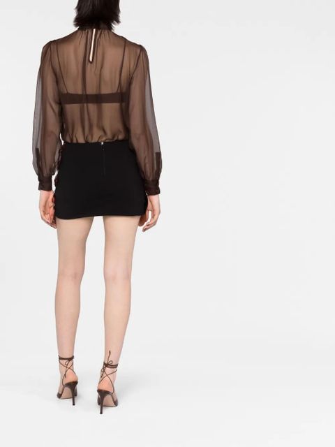 The Attico sequin-embellished mini skirt - Black