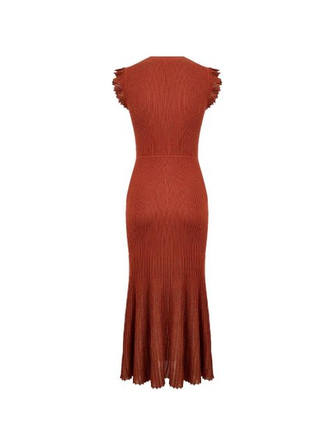 Ulla Johnson Noelle ruffled midi dress - Orange - zdjęcie produktu nr 2