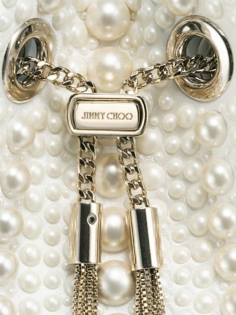 Jimmy Choo Bon Bon satin mini bag - Neutrals