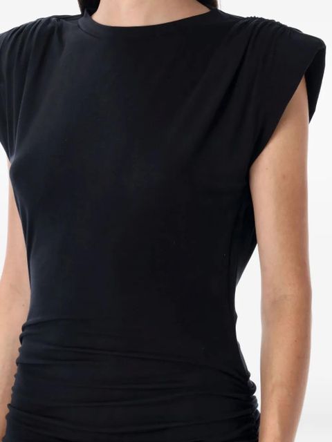 MARANT ÉTOILE padded-shoulder midi dress - Black