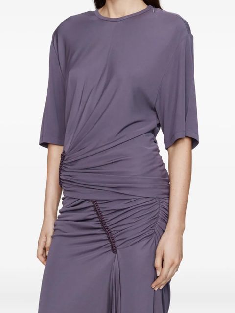 Christopher Esber Shibari ruche jersey T-shirt - Purple