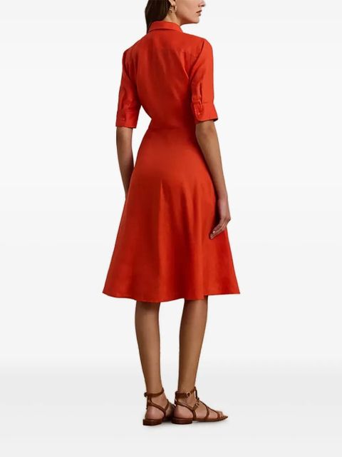 Lauren Ralph Lauren button-down belted midi dress - Orange - zdjęcie produktu nr 2