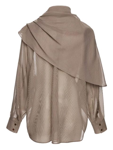 Magda Butrym asymmetric button-up shirt - Brown - zdjęcie produktu nr 2