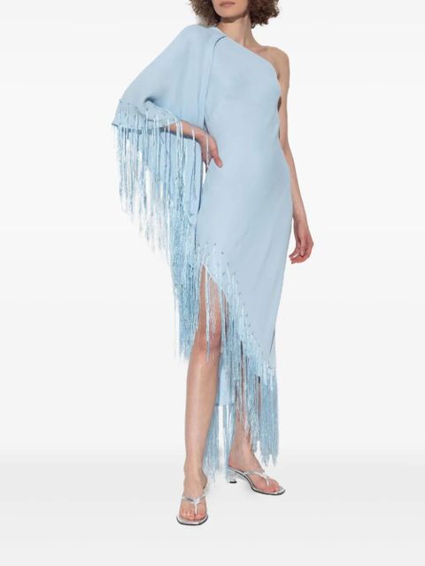 Cult Gaia fringe-detailed one-shoulder dress - Blue - zdjęcie produktu nr 2