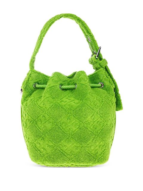 Tory Burch mini T Monogram Terry bucket bag - Green