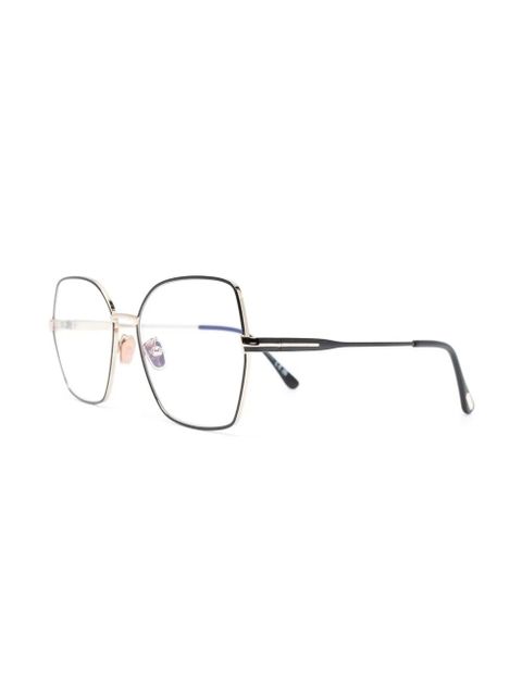 TOM FORD Eyewear metal-butterfly-frame glasses - Gold - zdjęcie produktu nr 2