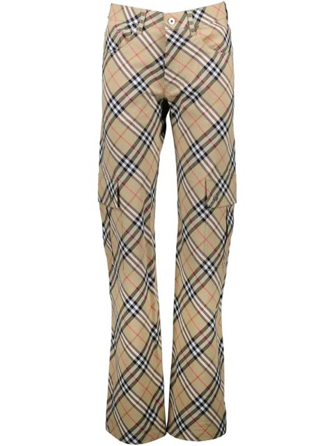 Burberry checked trousers - Neutrals - zdjęcie produktu nr 1