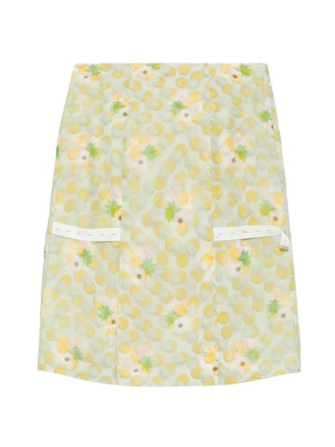 FENDI floral-print pocket midi skirt - Green - zdjęcie produktu nr 1