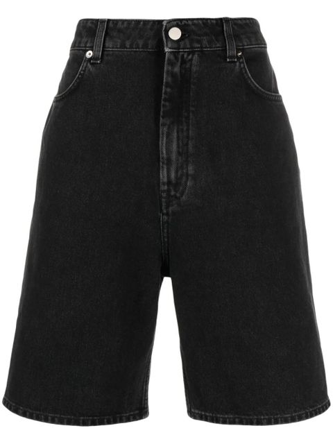 LouLou de Saison washed denim organic cotton shorts - Black - zdjęcie produktu nr 1