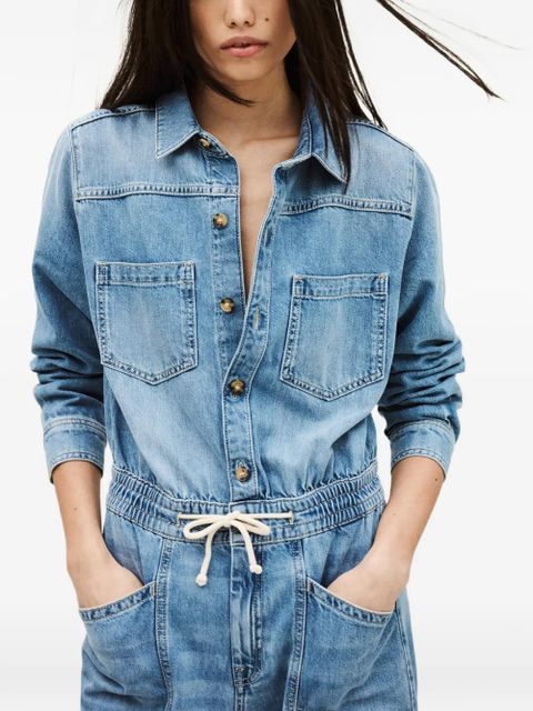 Ba&Sh Myrella button pocket jumpsuit - Blue