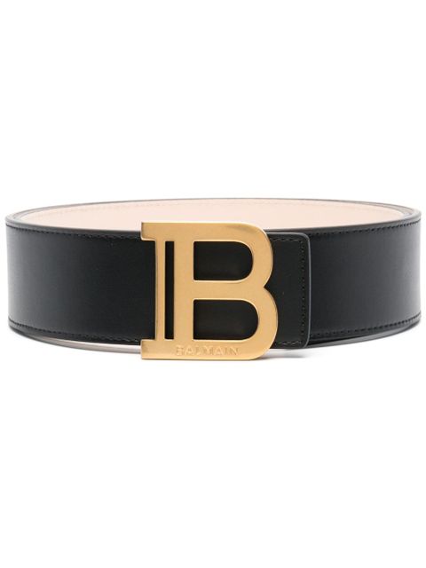Balmain logo-plaque leather belt - Black - zdjęcie produktu nr 1