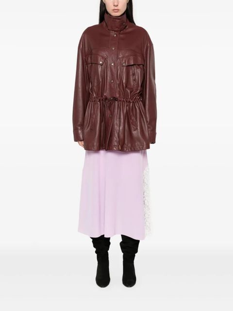 Chloé leather coat - Brown