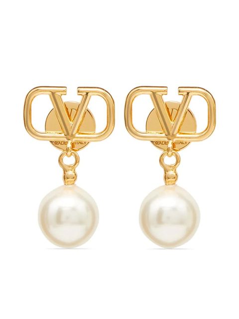 Valentino Garavani VLogo Signature pearl drop earrings - Gold - zdjęcie produktu nr 1