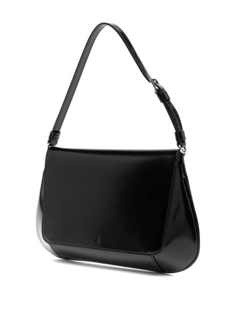 Amina Muaddi Ami leather shoulder bag - Black